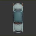Vintage Classic Car With Light Blue Body Turquoise Roof And Retro Exterior Design