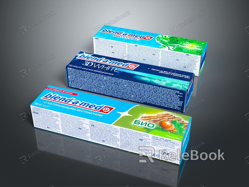 Modern toothpaste Fluoride toothpaste Chinese herbal toothpaste model