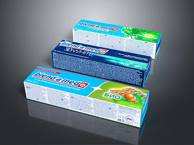 Biomed Toothpaste Products Featuring Different Flavors And Packaging For Daily Use 3d model