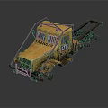 Vintage Yellow Crawler Vehicle With Metal Frame Track Structure And CRANLER 185