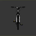 Rebel Modern Mountain Bike With White Gray Orange Frame And Large Tires