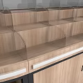 Wooden Display Shelf With Transparent Covers Multiple Layers And Bottom Cabinets For Merchandise