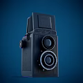 Modern Retro Camera Modern Realistic Equipment Camera Machine Digital Camera Retro Camera Old Objects Nostalgia 8090 s 3d model