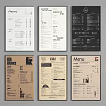 Various Restaurant Menu Designs With Different Styles Layouts And Typography