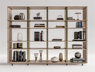 Modern Bookshelf 3d model