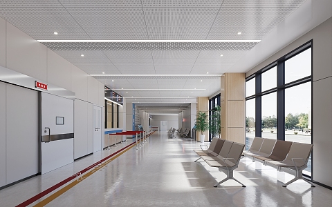 Hospital Hall 3d model