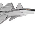 Modern 3D Rendered Fighter Jet With Sleek Aerodynamic Design And Sharp Wings 3d model