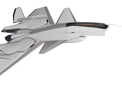 Modern 3D Rendered Fighter Jet With Sleek Aerodynamic Design And Sharp Wings 3d model