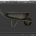 Small cart soil cart construction site small cart single-wheeled cart cart single-wheeled cart low face number low model simple model game video level super realistic 3d model