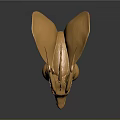3D Rendered Shiny Golden Dragon Sculpture With Detailed Head And Curved Neck