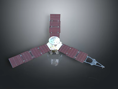 Advanced Satellite Equipment Featuring Extended Solar Panels And Main Structure Components 3d model
