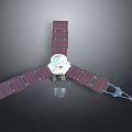 Advanced Satellite Equipment Featuring Extended Solar Panels And Main Structure Components 3d model