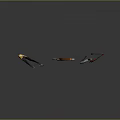 Various Stylish Bows and Arrows with Ornate Details on Dark Background