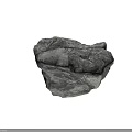Rough Textured Natural Rock With Irregular Shape Cracks And Dark Background 3d model
