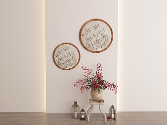 Vintage Pastoral Homestay Wall Decorations 3d model