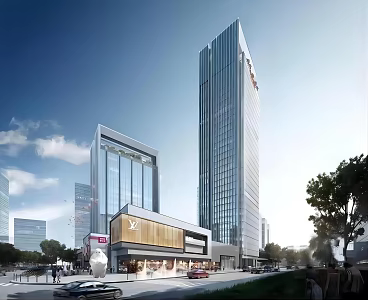 modern office building super high-rise office building commercial complex 3d model