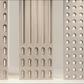 Modern Metal Room Dividers With Various Perforated And Slotted Patterns For Interior Decor