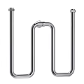 Stainless Steel Safety Grab Bars with Curved Design for Bathroom Use
