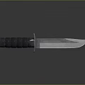 Tactical Military Style Knife With Textured Handle And Sharp Metal Blade
