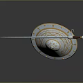 European Shield Sword Medieval Shield Ancient Shield 3d model