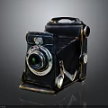 Classic Vintage Camera With Retro Design And Mechanical Electronic Structure Details 3d model