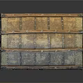 Vintage Wooden Storage Chest With Metal Straps And Rivets Design