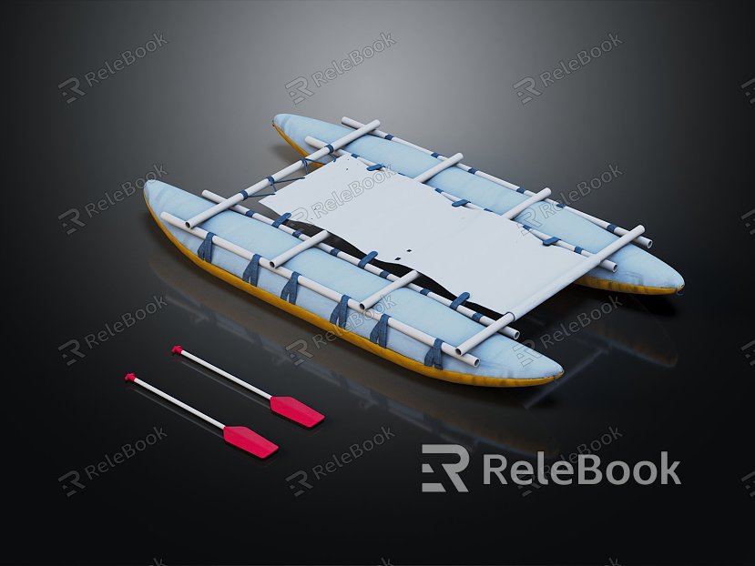 Modern Boat Double Boat model