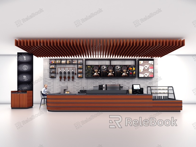 Modern Cafe Coffee Bar model