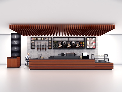 Modern Cafe Coffee Bar model