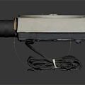 Vintage Projection Monitoring Projector With Lens Dial Buttons And Cable On Smooth Surface