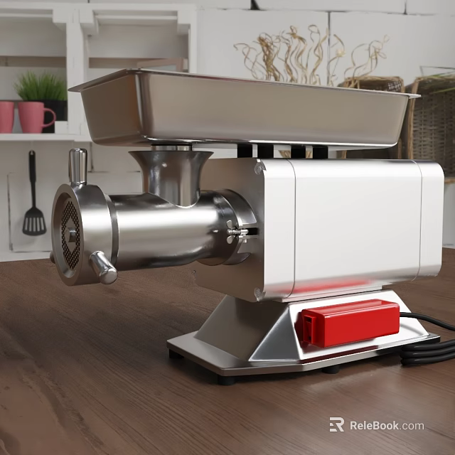Stainless Steel Electric Meat Grinder As Essential Kitchen Appliance For Daily Home Use 3d model 