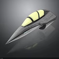 Futuristic Spacecraft With Streamlined Design And Transparent Cockpit For Space Exploration