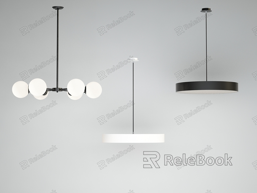 Modern chandelier luminaire combination model