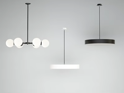 Modern chandelier luminaire combination 3d model