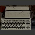 Vintage Electronic Computer With Classic Monitor Retro Keyboard And Old School Design