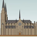 Ancient Medieval Architecture With Stone Spires Towers And Ornate Exterior Design