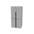Stainless Steel Refrigerator Freezer With Modern Four Door Design And Digital Control Panel