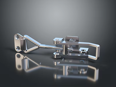 High Quality Silver Metal Fastener Hardware For Clothing Apparel Fashion Accessories 3d model