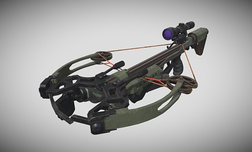 modern submachine gun launcher archery 3d model