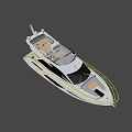 Modern Luxury White Yacht Exterior Design With Deck Railing And Cockpit