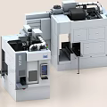 CNC Machine Tool CNC Lathe Lathe Machine Tool Industrial Equipment Lathe Turret Machining Equipment Grate Bed 3d model