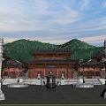 Perspective of Ancient Chinese Temples 3d model