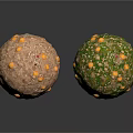 Two Colorful Healthy Grain Balls With Corn Seeds And Nutritious Ingredients
