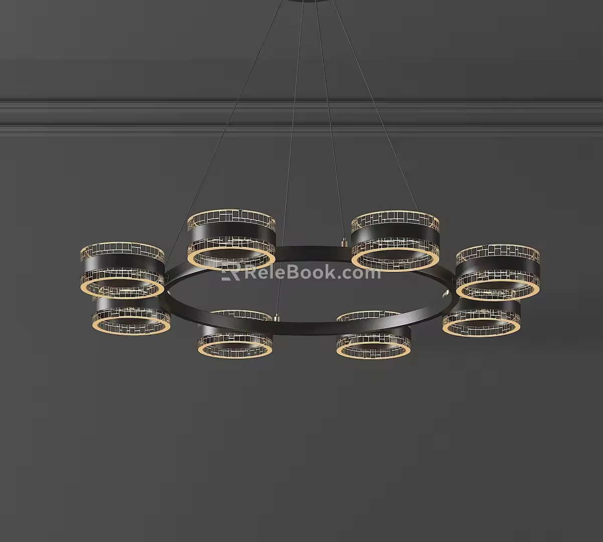 Simple style chandelier 3d model