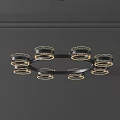 Simple style chandelier 3d model