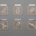 Guide system toilet sign toilet 3d model
