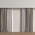 modern curtain window screen fabric curtain gauze venetian blinds plain color curtain solid color curtain 3d model