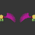 Fantasy Blue Haired Female Character With Feathered Wings And Clawed Feet