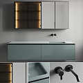 Modern Bathroom Vanity Interior Design With Cabinet Countertop And Faucet