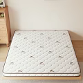 Comfortable Mattress With Wave Pattern And Soft Surface For Cozy Bedroom Wooden Floor